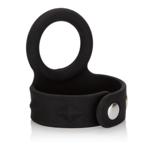 California Exotics Silicone Tri-Snap Scrotum Support Ring Medium - Image 2